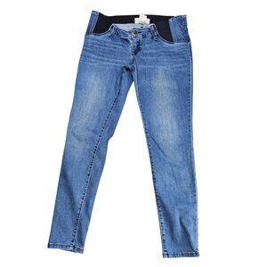 Isabel Maternity Jegging Jeans Womens 2‎ Blue Med Wash Stretch Side Panels Denim
